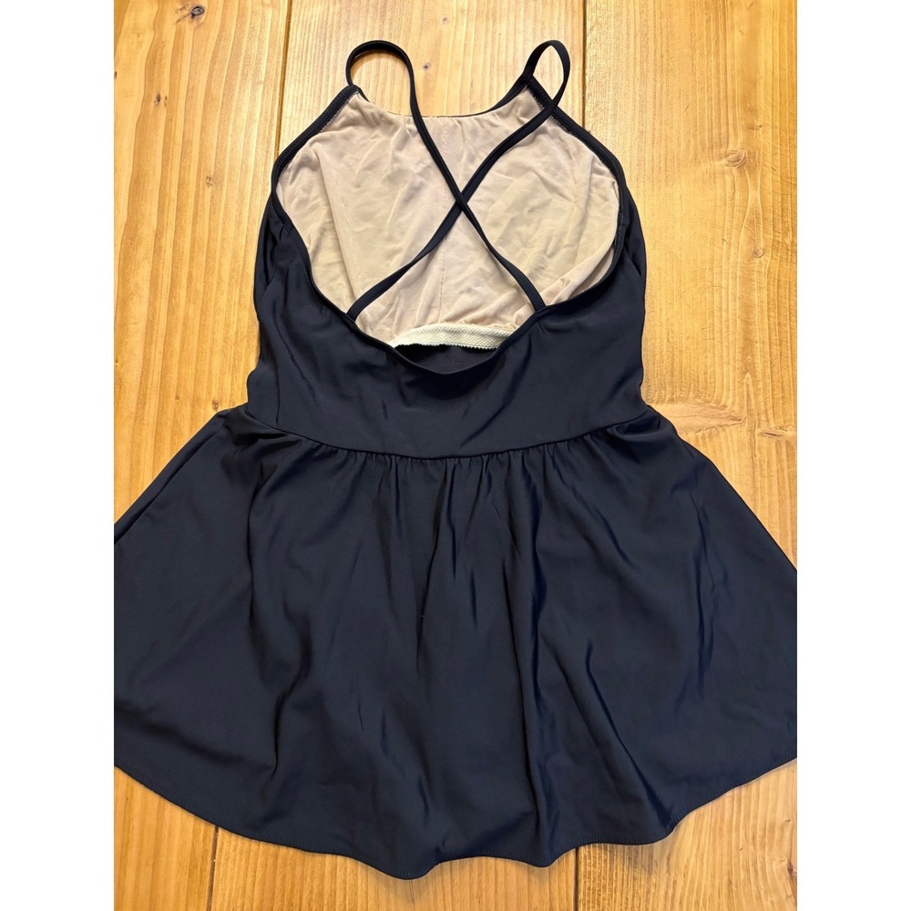 Lands End Skirted Swim Dress Swimsuit Size 16 Black High Neck Halter NEW No Tags